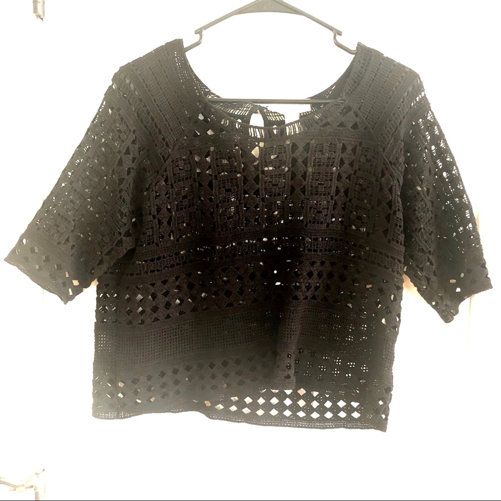 Crochet Black Top